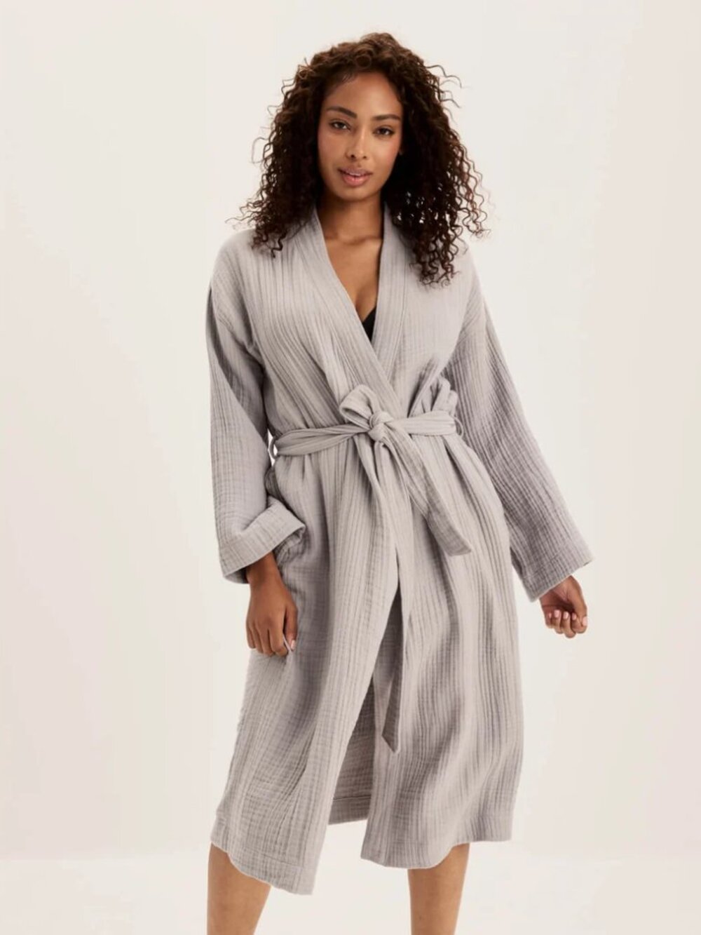 Knix - Cotton Breeze Robe - Dove Grey Limited Edition